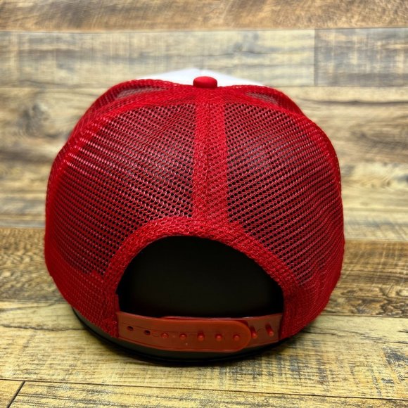 Jersey Mikes Subs Mens Trucker Hat Red Snapback Retro 1956 Logo Baseball Cap - Picture 5 of 8